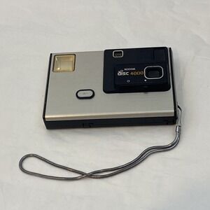 Vintage 1980s Silver Eastman Kodak Disc 4000 Camera Metal Strap